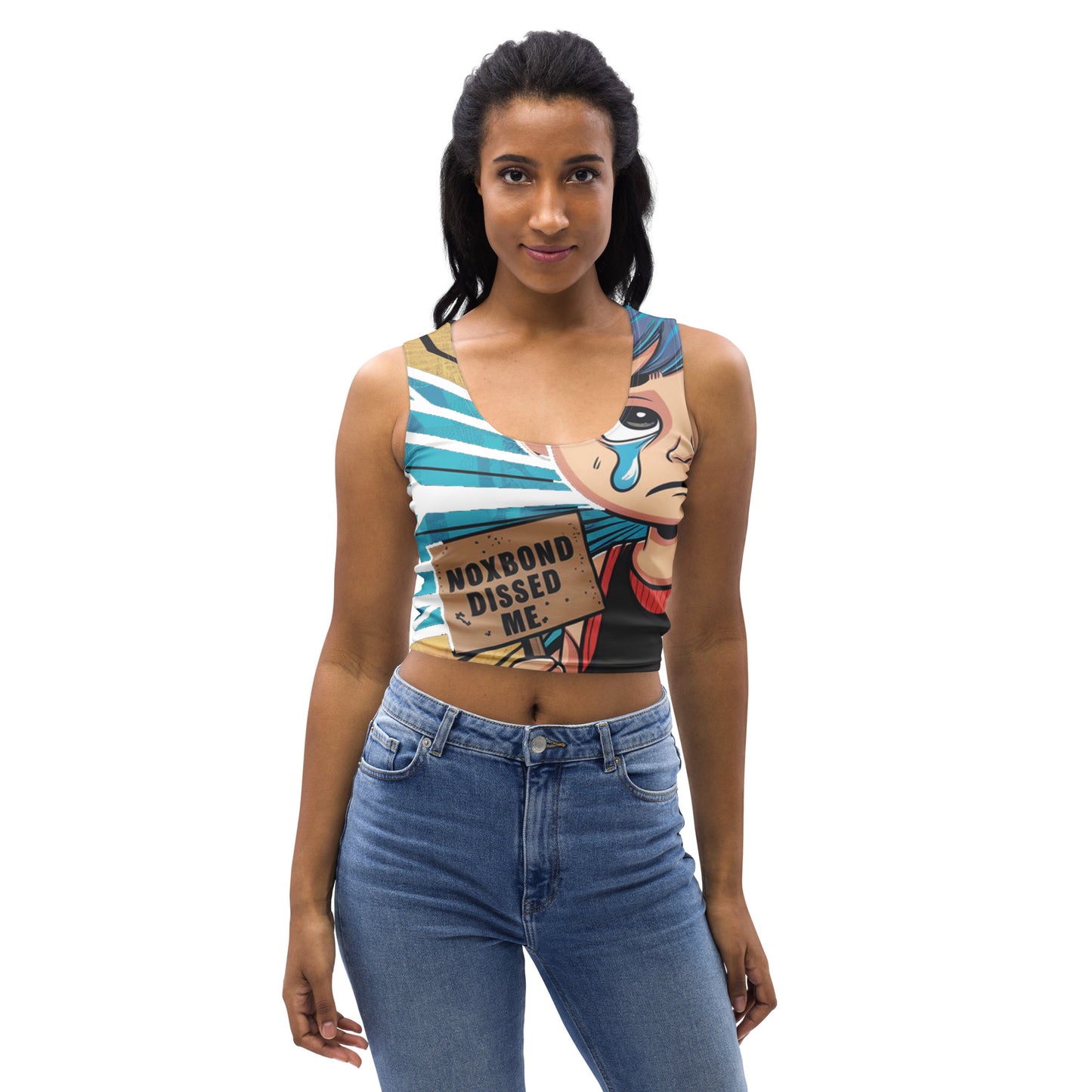 Womens Cry Baby Clifford Crop Top All Over Print