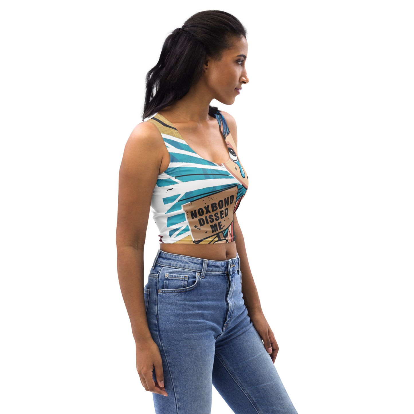 Womens Cry Baby Clifford Crop Top All Over Print