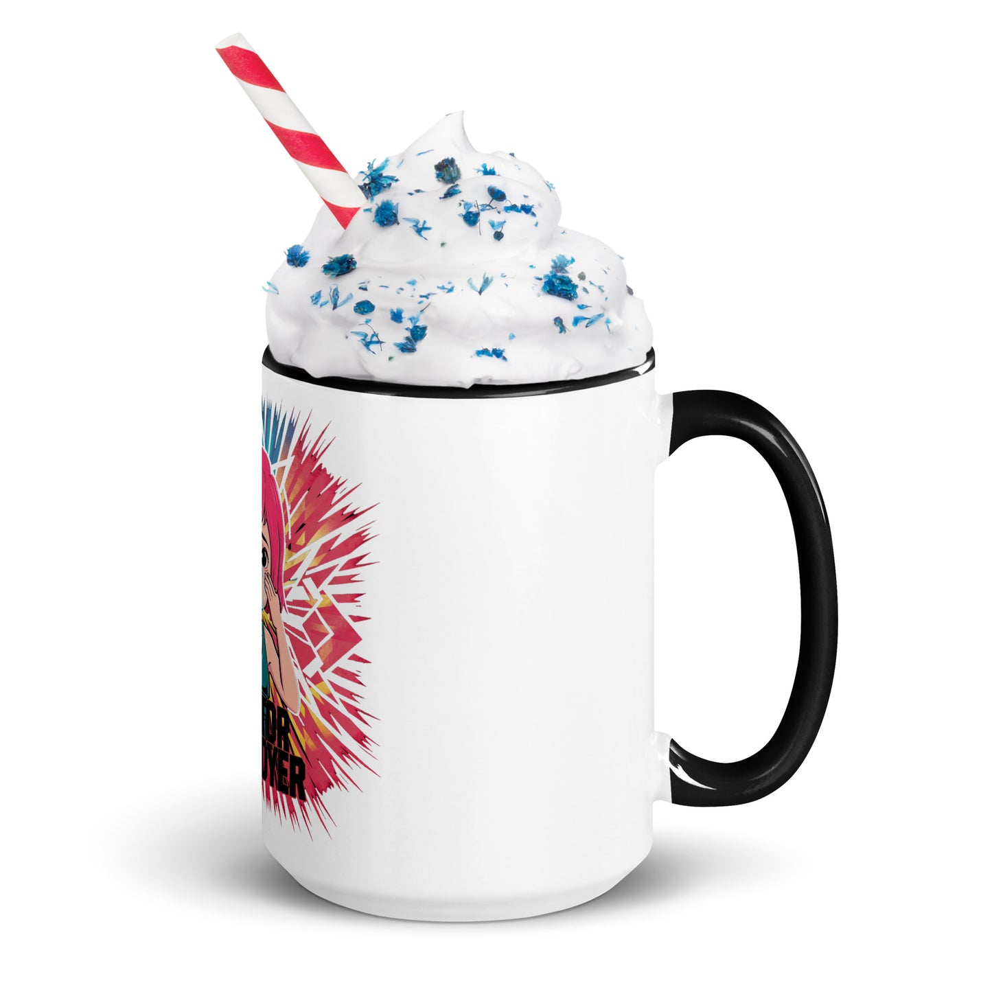 Cry Baby Sad Kitty Mug with Color Inside
