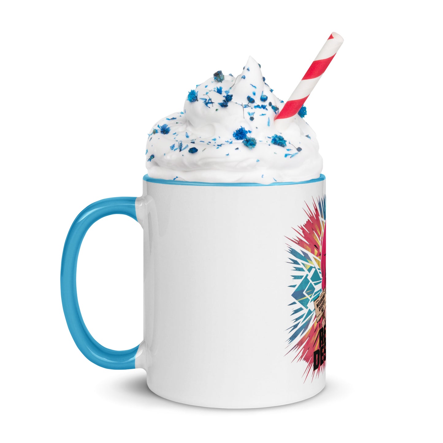 Cry Baby Sad Kitty Mug with Color Inside