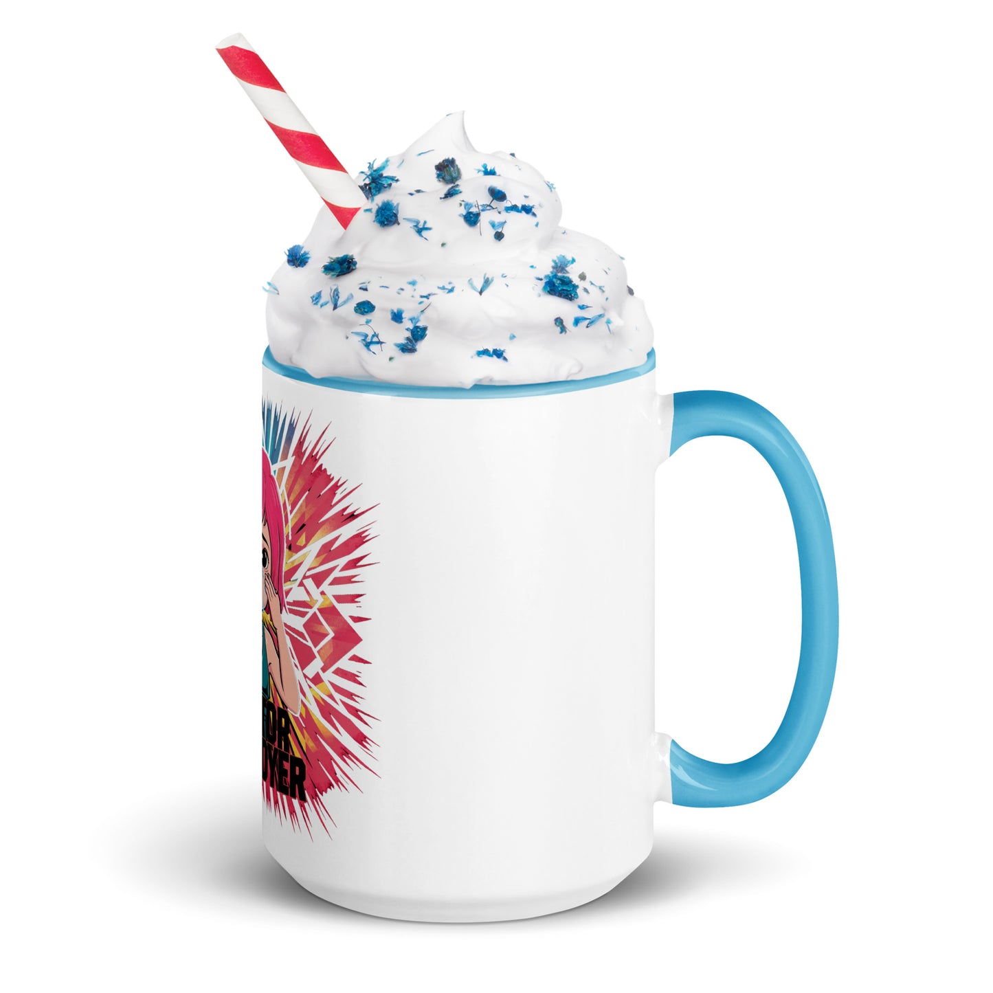Cry Baby Sad Kitty Mug with Color Inside