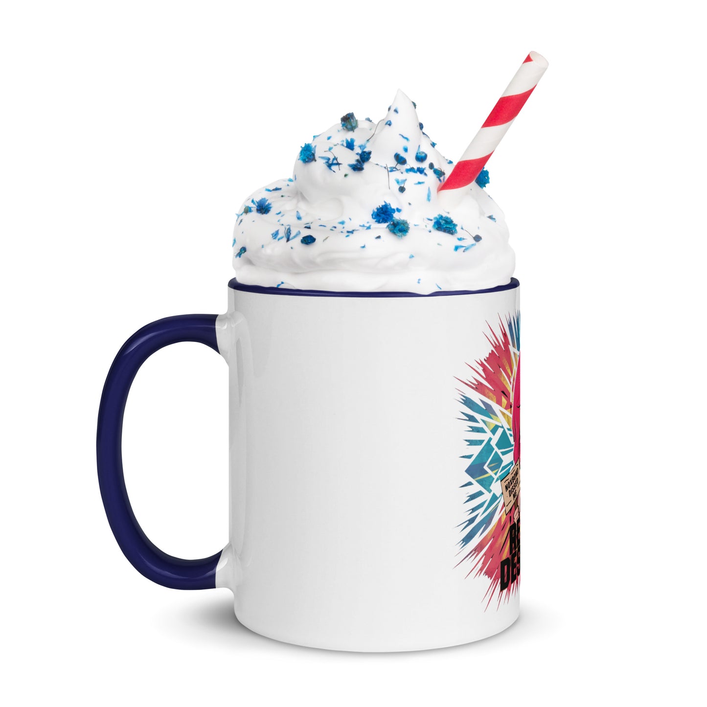 Cry Baby Sad Kitty Mug with Color Inside
