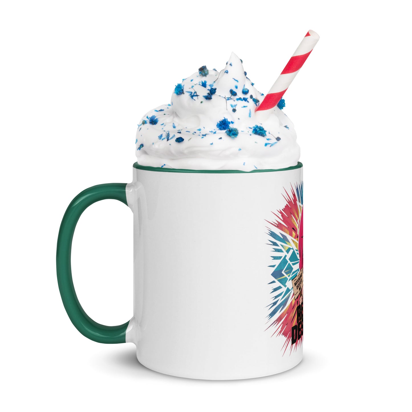 Cry Baby Sad Kitty Mug with Color Inside