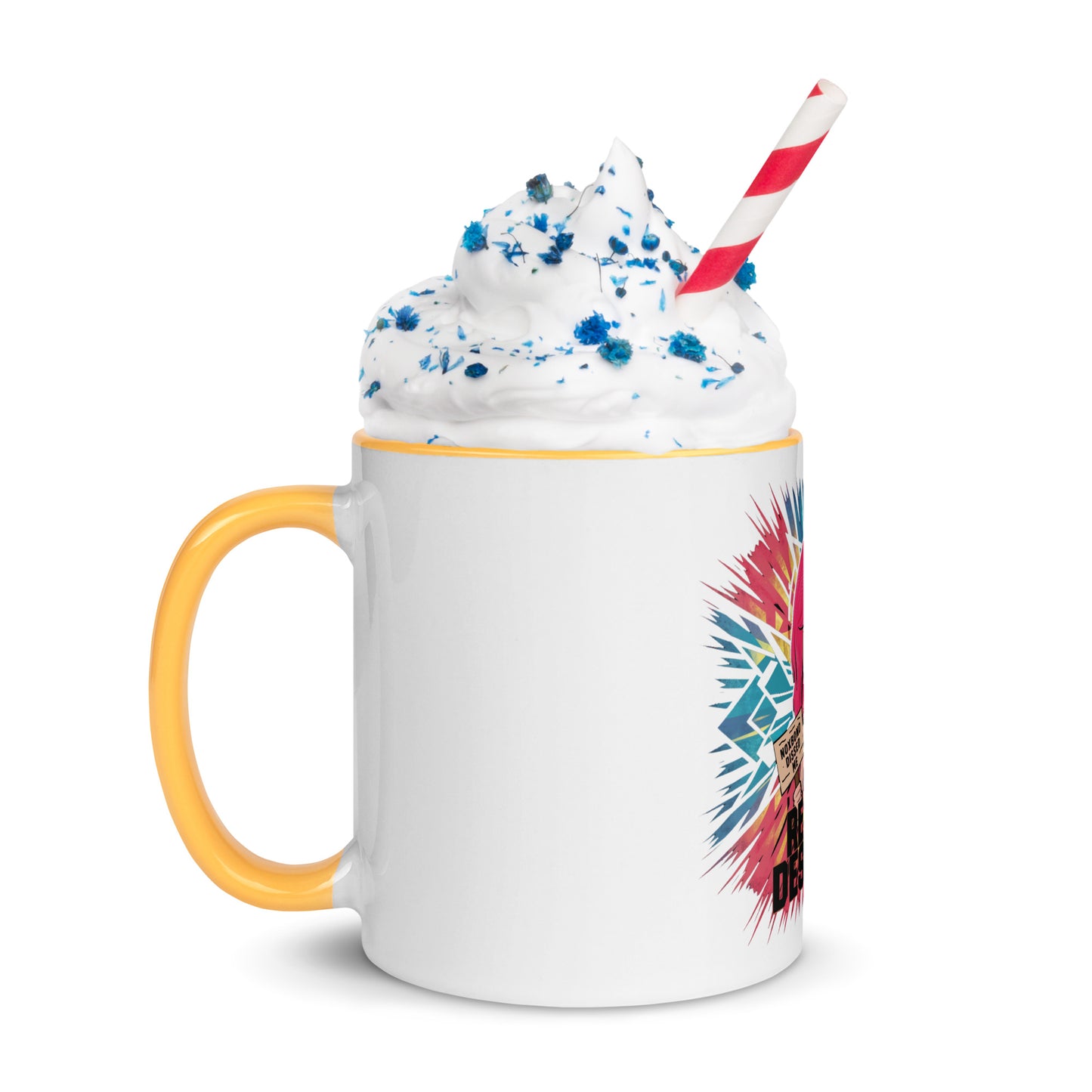 Cry Baby Sad Kitty Mug with Color Inside