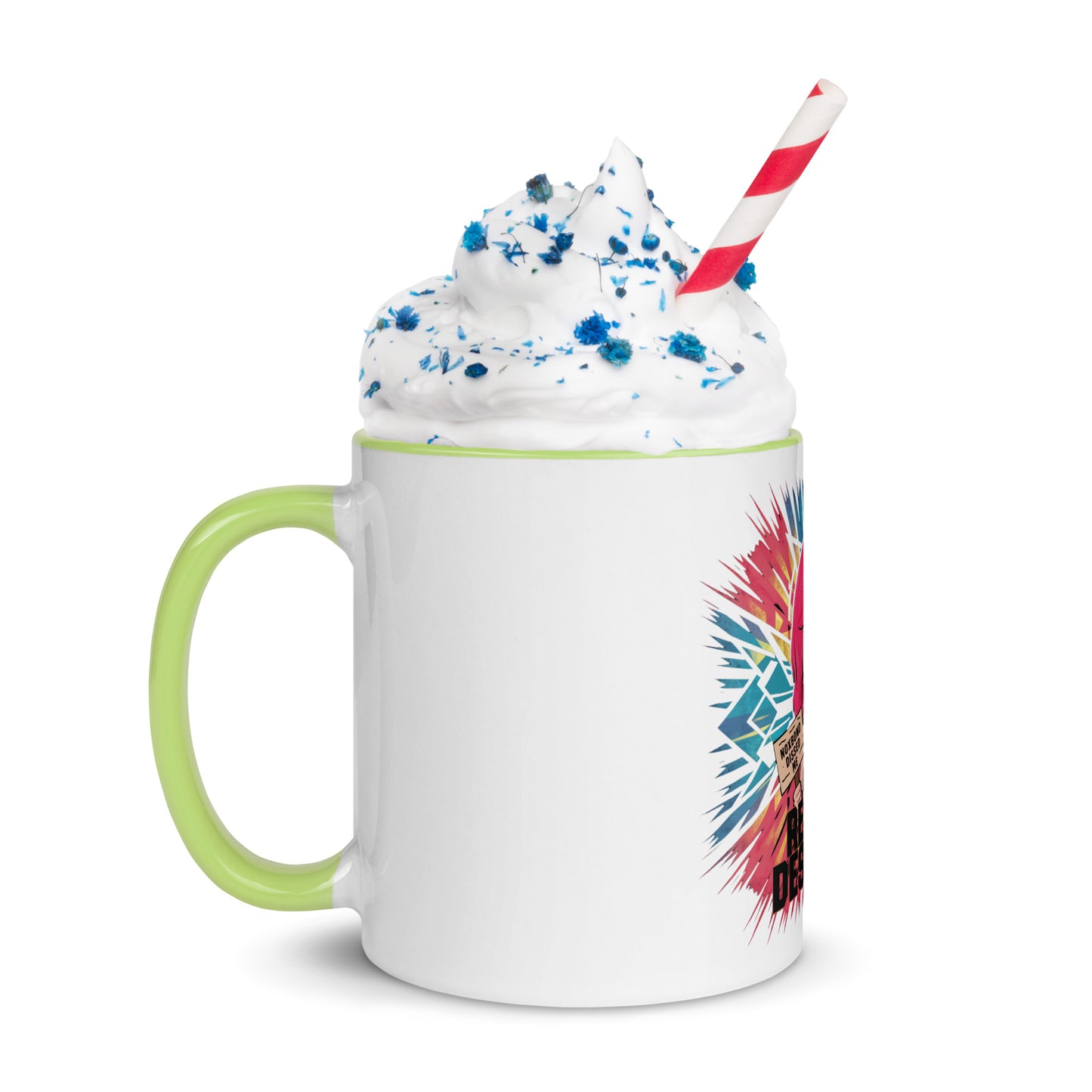 Cry Baby Sad Kitty Mug with Color Inside