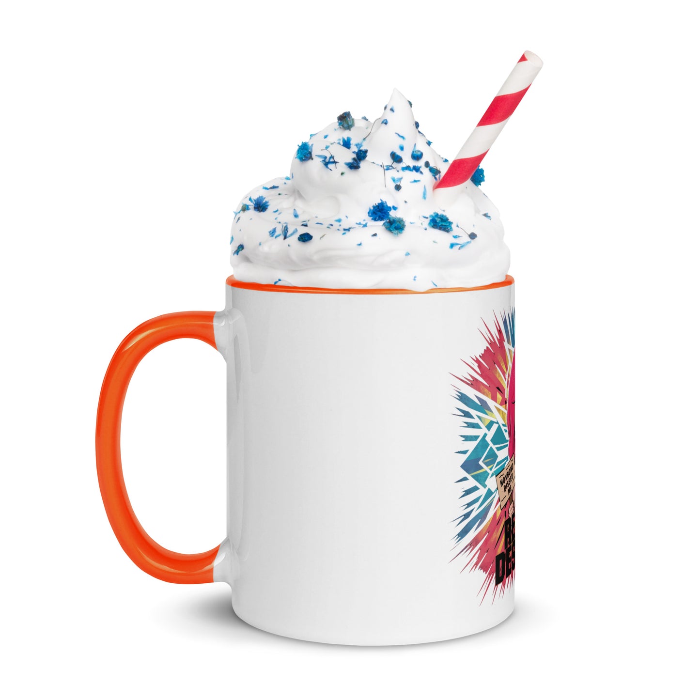 Cry Baby Sad Kitty Mug with Color Inside
