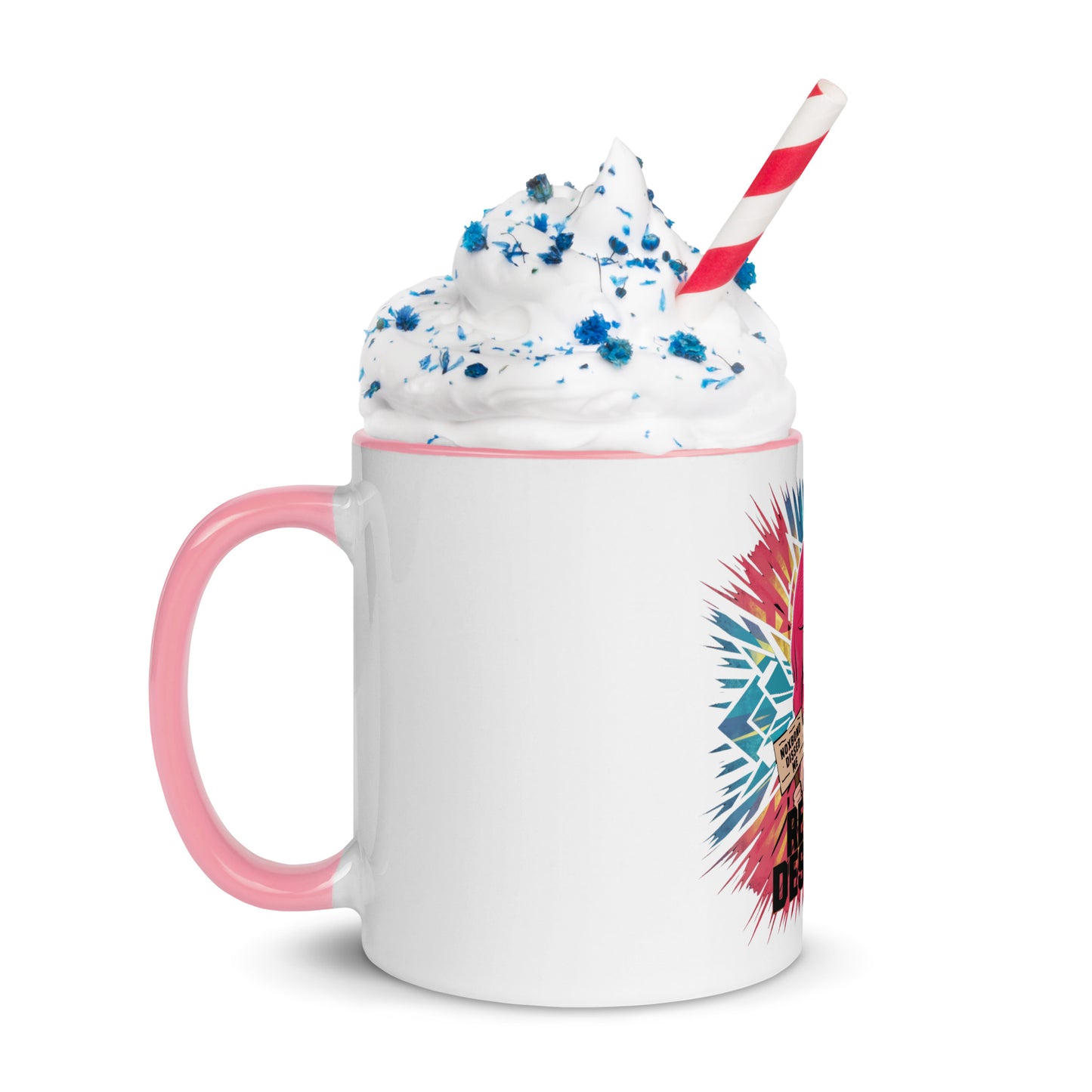 Cry Baby Sad Kitty Mug with Color Inside