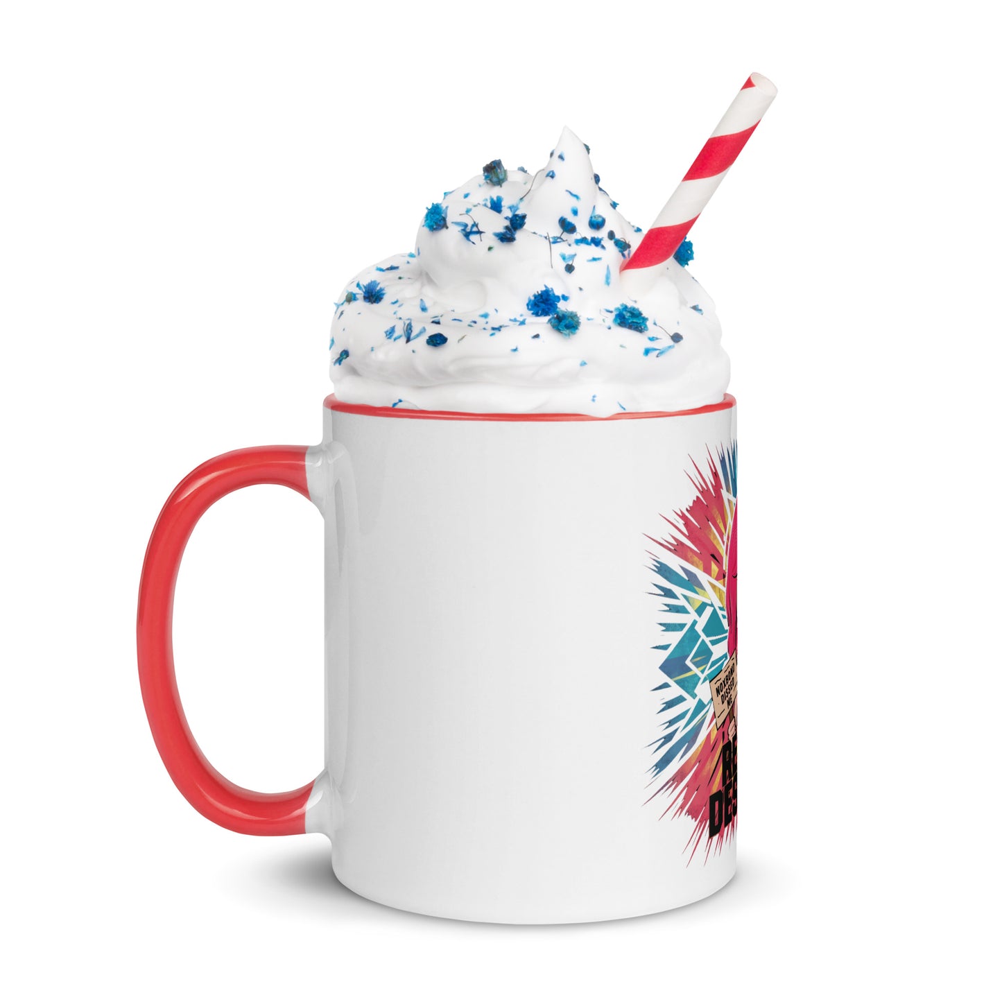 Cry Baby Sad Kitty Mug with Color Inside