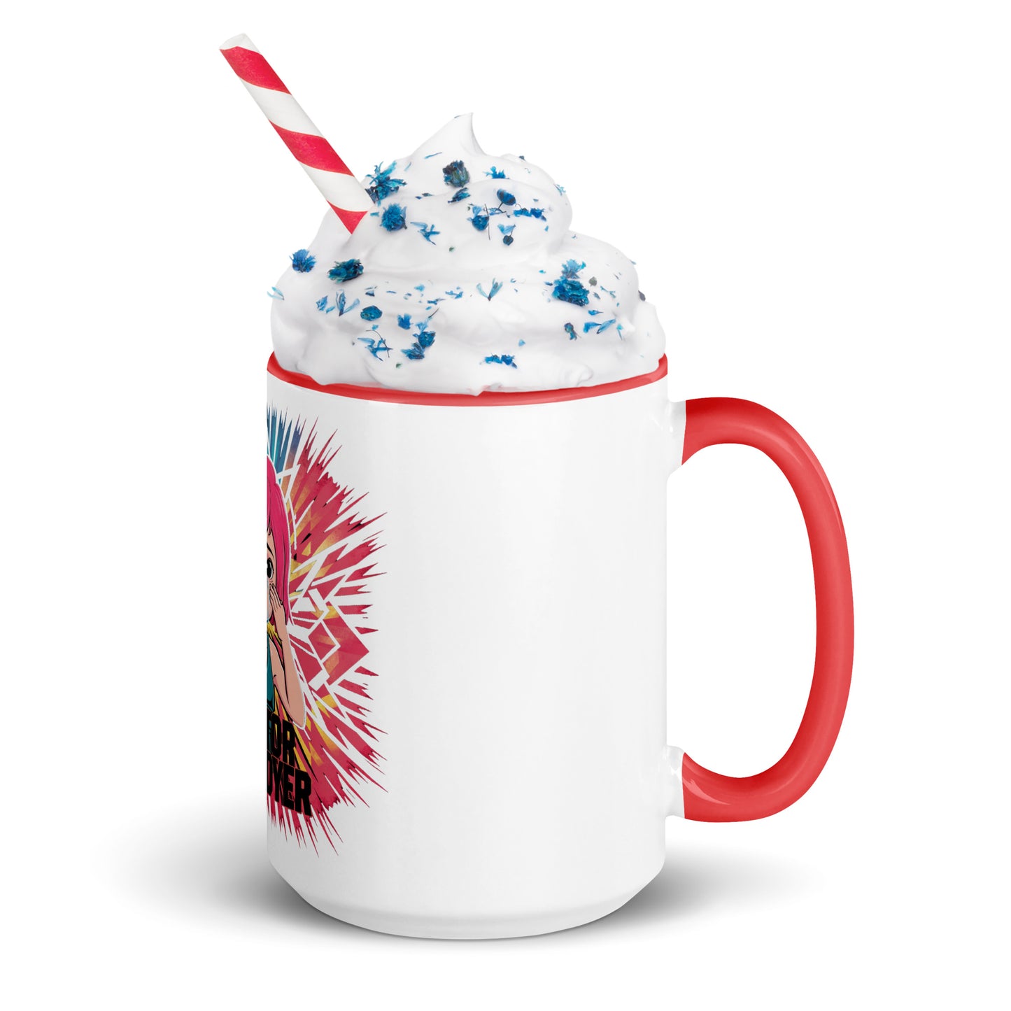 Cry Baby Sad Kitty Mug with Color Inside