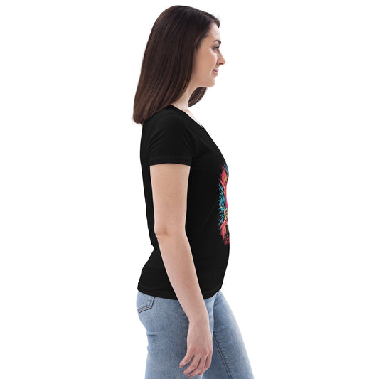 Women's Cry Baby Sad Kitty fitted eco tee
